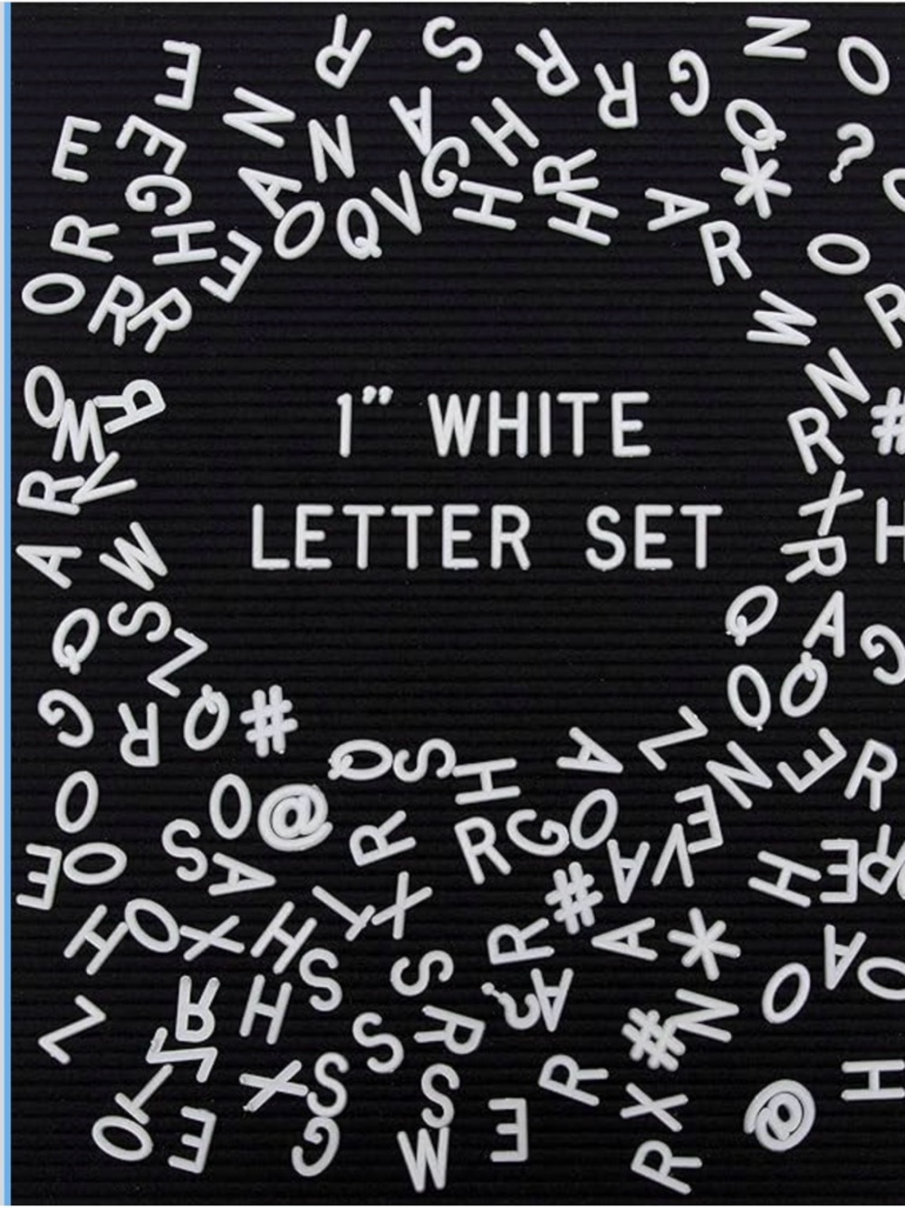 1" White Letter